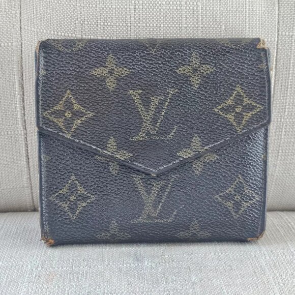 Vintage Louis Vuitton Wallet Brown Card Holder Trifold Purse Made in France Auth - Picture 2 of 12